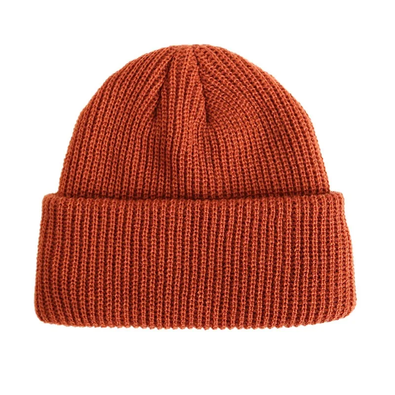 2021 Beanies Knitted Hats Solid Color Caps for Autumn Winter Men Short Head Cap Outdoor Warm Melon Cap Street Head Cap Women Hat skullies beanie Skullies & Beanies