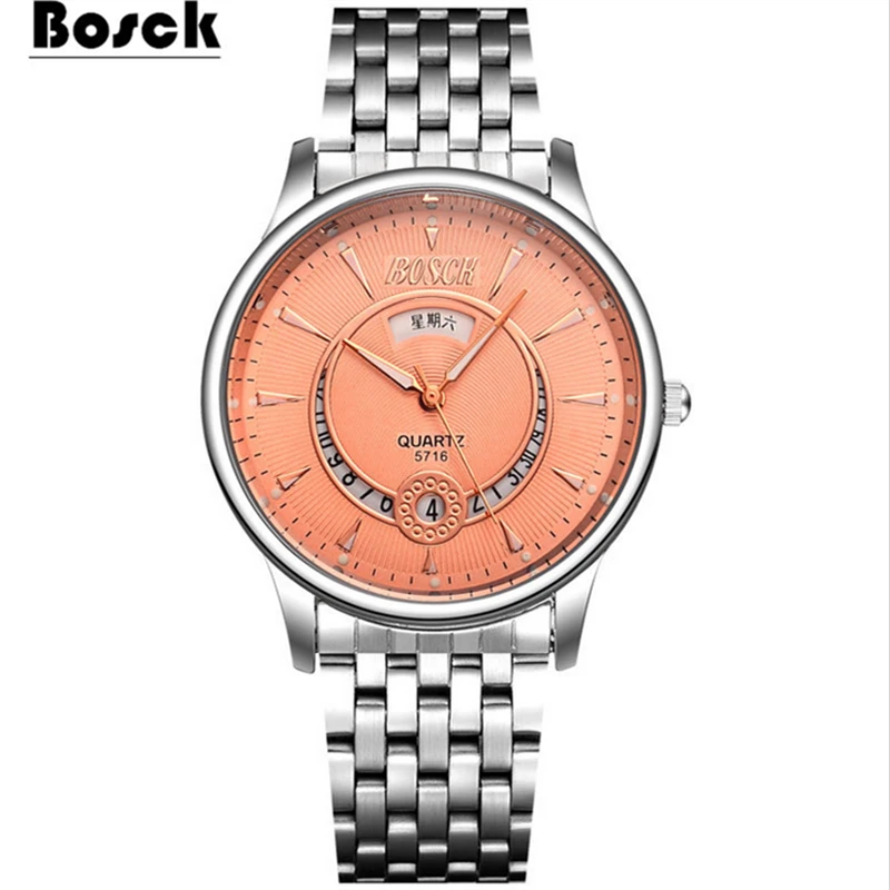 

Men's double calendar quartz watch men's waterproof strap simple design casual fashion watch