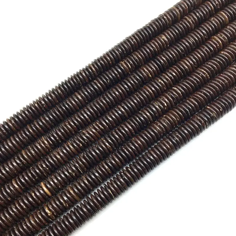 

Polished Natural Wood Beads Disc Wheel Spacer Loose Coco Nut Bead 8 mm Spacer DIY Jewelry Making