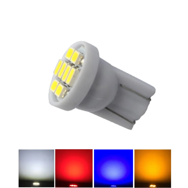 

100X Car LED T10 W5W 8 SMD 1206 3020 194 168 LED DC 12V Car interior light Side Wedge parking bulb for car styling