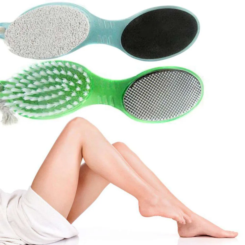 High Quality 4 In 1 Pedicure Tool Foot Nail Buffer Brush Callus Rasp