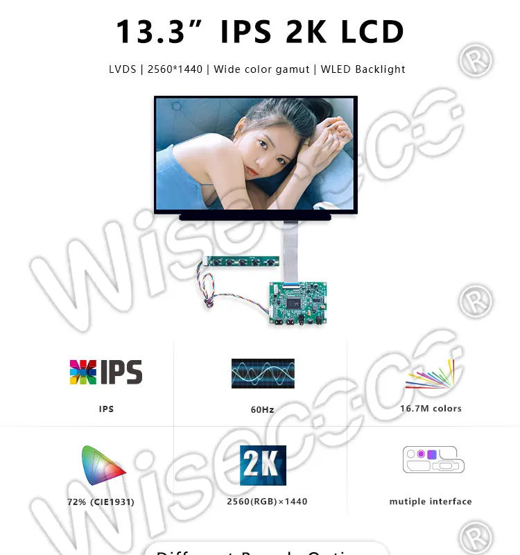 LQ133T1JX03 дисплей 13,3 "HDMI 2 K ЖК-дисплей на тонкопленочных транзисторах на тонкоплёночных транзисторах 2560 х 1440 (пикселей) для контроля уровня