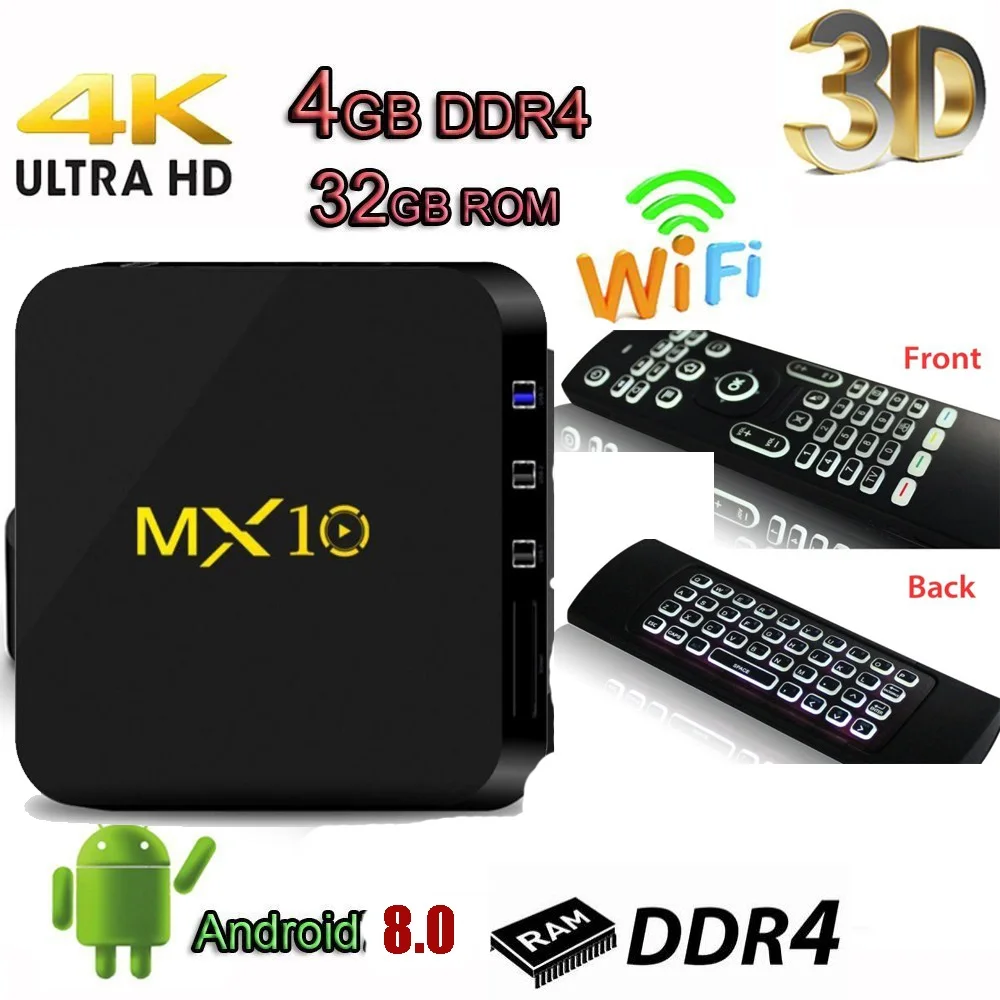 

mx android tv box 8.1+mx3 keyboard DDR4 4GB emmc 32GB KDi18.0 RK3328 Quad Core usb3.0 vs tx3 mini