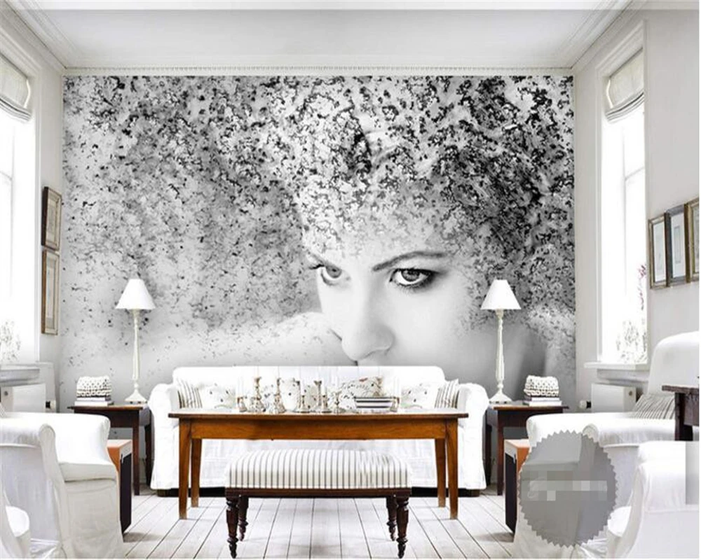 Beibehang Foto Kustom Wallpaper Hitam Dan Putih Yang Indah Seni Beibehang Foto Kustom Wallpaper Hitam Dan Putih Yang Indah Seni