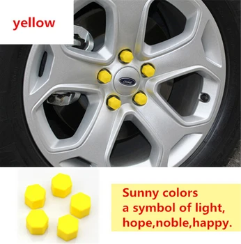 

19MM Car Silicone Wheel Nuts Bolts Covers Wheel Nuts Caps Hub Screw Wheel Decoration Cover 20pcs Per Set 5 Colors To Choose