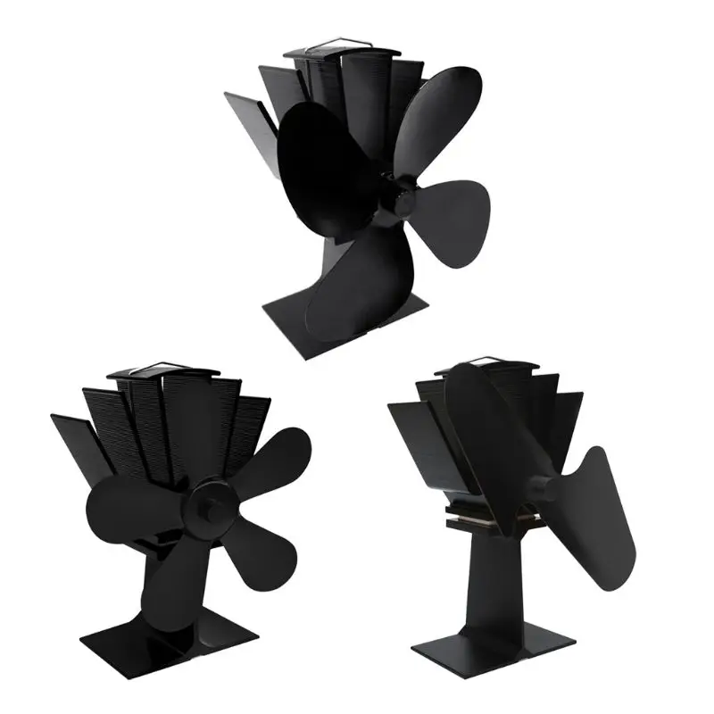 

4 Blades Heat Self-Powered Stove Top Fan Aluminium Silent Eco-Friendly Fuel Saving For Wood Log Burner Fireplace qiang