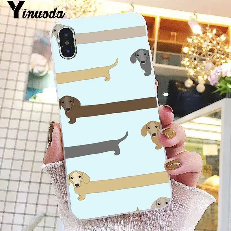 Yinuoda животные Собаки такса мягкий чехол для телефона iPhone 8 7 6 6S Plus X XS MAX 5 5S SE XR 10 чехол 11 pro max