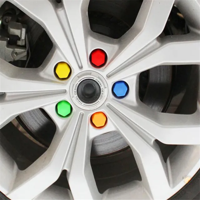 Silicone Car Wheel Hub Screw Cover Nut Caps Bolt Rims Protection For