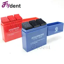 Tiras de papel articulado Dental, productos de laboratorio Dental, accesorios blanqueadores para el cuidado de los dientes, color rojo/azul, 300 hojas/caja