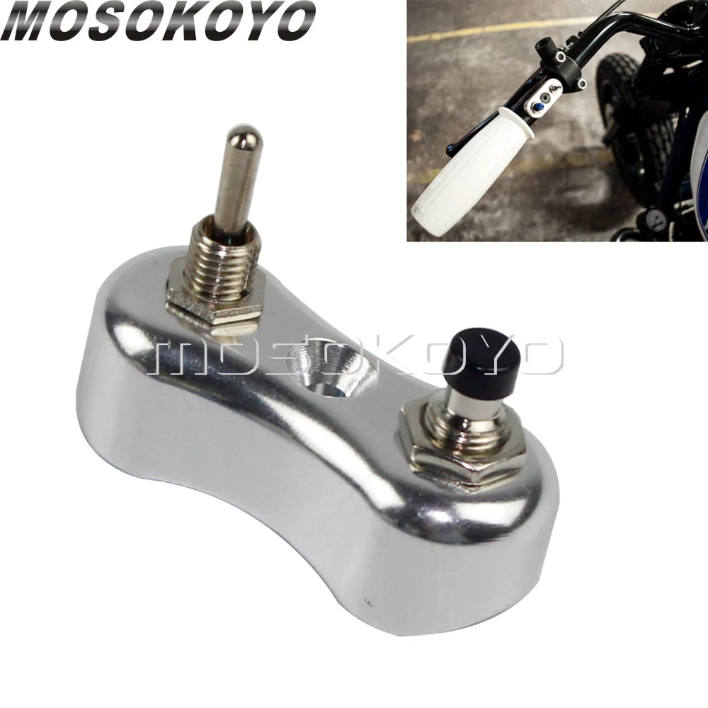 Chrome Micro Mini Push Button Start Kill Switch Motorcycle Custom Cafe Racer Motorcycle Parts