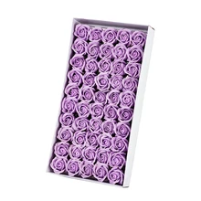 50Pcs Floral Scented Bath Soap Rose Flower Petals Plant Essential Oil Rose Soap Set Bath Soap Shaped Petals Wedding Party Gift