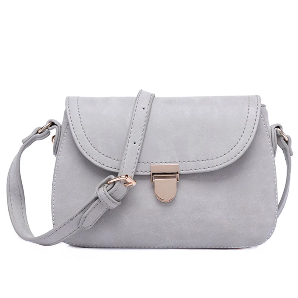 

2016 Winter New Mini Women Messenger Bag Solid Lady Shoulder Bag Fashion Vintage Crossbody Bag With A Lock Closure