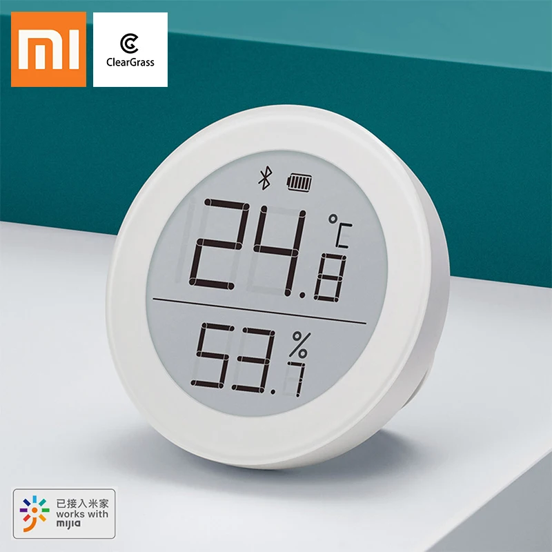 

Xiaomi Clear Grass Temperature Humidity Sensor Digital Thermometer Bluetooth 5.0 LCD Screen Storage Function mijia Mi Home app