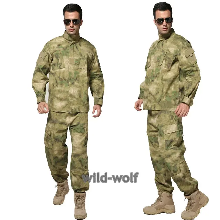 

Army Military jacket military field camouflage camo Combat Airsoft Uniform Suit Sets A-tacs FG