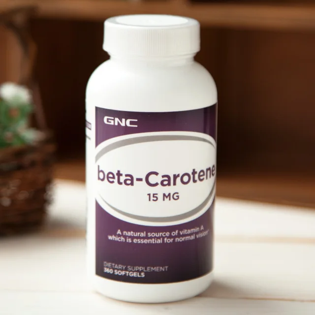 Gnc Beta caroteno 15 mg 360 granos natural vitamina A mejorar inmune