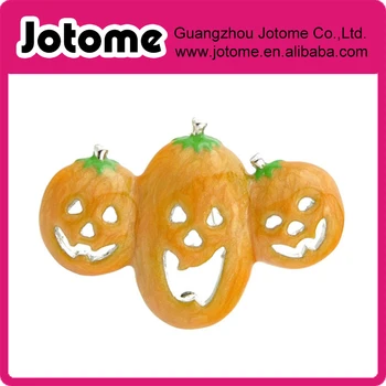 

Halloween Enamel Yellow Pumpkin Brooch Pin 1.4 x 1.9 inches