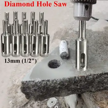 

10Pcs 13mm 1/2 Inch HSS Diamond Coated Hole Saw Drill Bits Rotary Tool Power Tool Set For Glass Wood