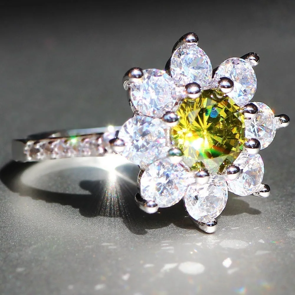 Кольцо из серебра 925 пробы с натуральным драгоценным камнем перидот, обручальное кольцо из сапфира с драгоценным камнем Bizuteria, ювелирные изделия для женщин