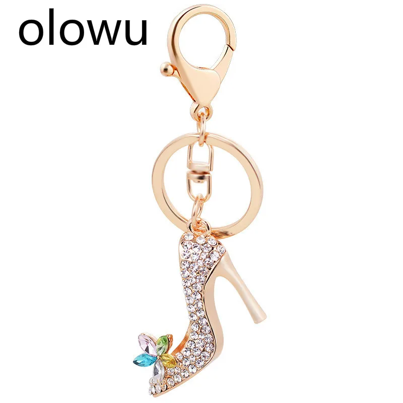 Olowu 2018 Модный Романтический элегантный Кристальный брелок на высоком каблуке