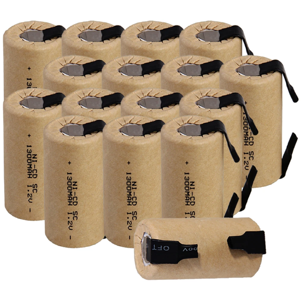 

Lowest price 16 piece SC battery 1.2v batteries rechargeable 1300mAh nicd battery for power tools akkumulator