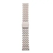 Nova Alça de Faixa De Relógio de Prata do Metal Unisex Pulseira de Aço Inoxidável Duplo Dobra Implantação Fecho Assista Buckle18 20 22mm