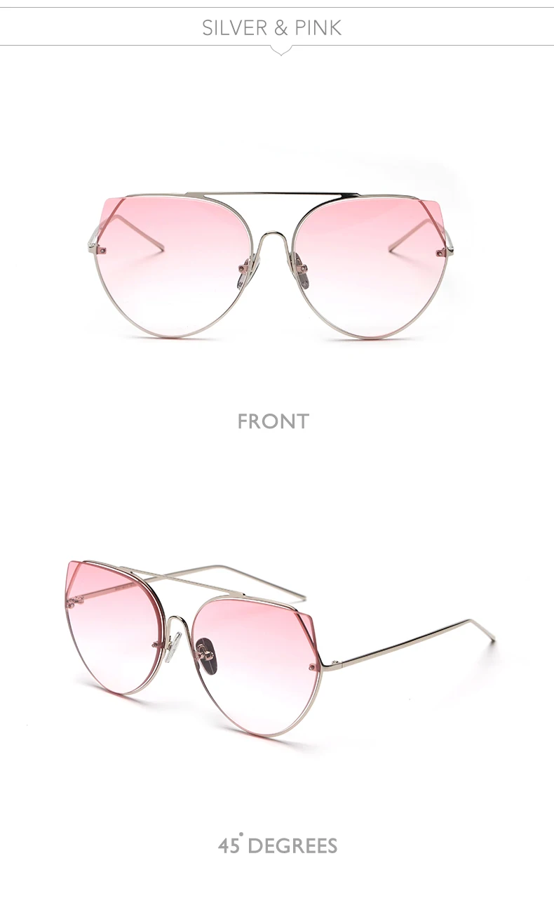Королевские женские солнцезащитные очки кошачий глаз, фирменный дизайн, солнцезащитные очки для женщин, двойной мост, высокое качество, Oculos de sol UV400 SS523