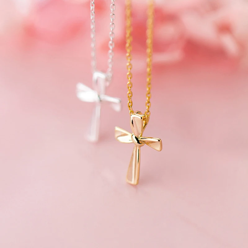 

Cross Necklace 925 Silver Choker Kolye Gold Pendant Charm Minimalism Vintage Boho Bijoux Femme Collier Necklace Women Jewelry