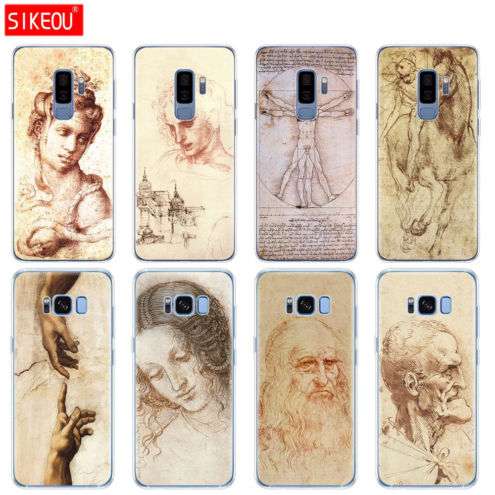 Силиконовый чехол для Samsung Galaxy S9 S8 S7 S6 edge S5 S4 S3 PLUS телефона Италия leonardo da vinci art |