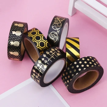 

Gold Foil Washi Tape Adhesive Scrapbooking Christmas Photo Album Decor Craft DIY Drop Shipping Support