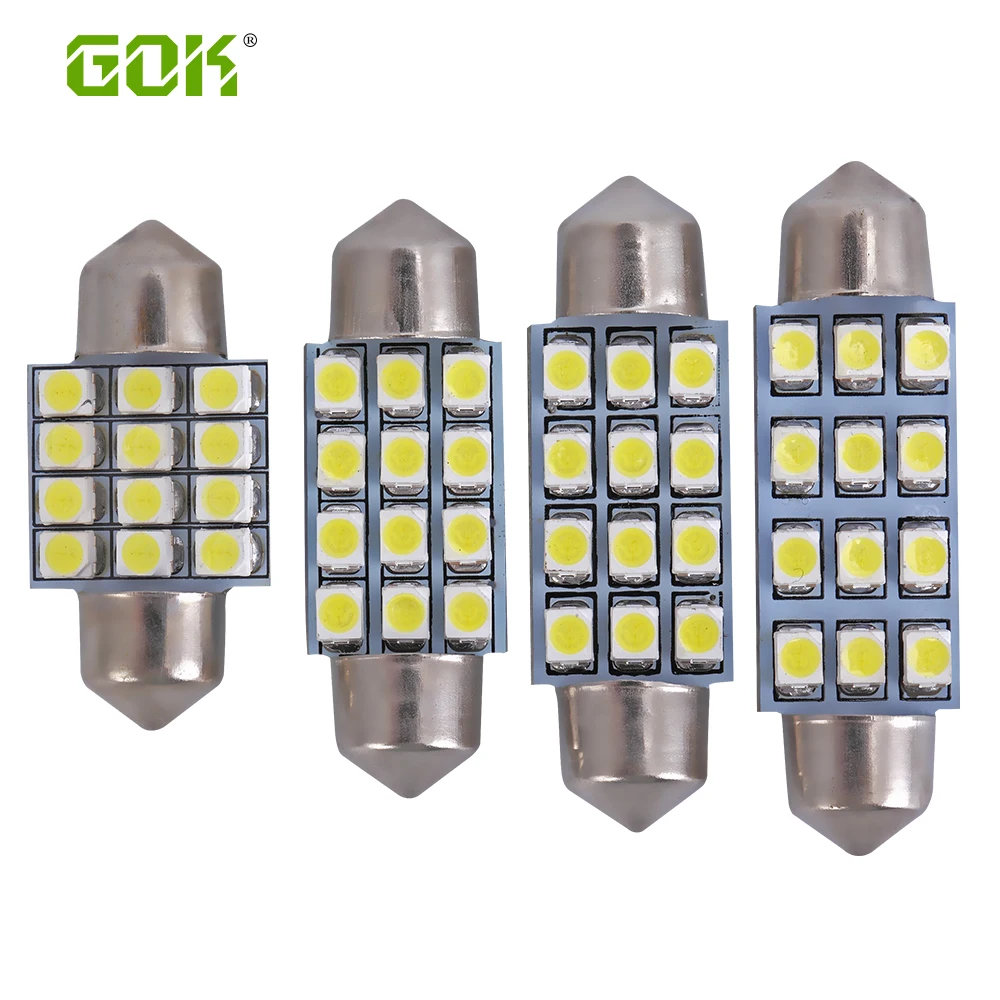 Бесплатная доставка 10 шт./лот C5W 31 мм 36 39 41 12SMD 3528/1210 светодиодное освещение
