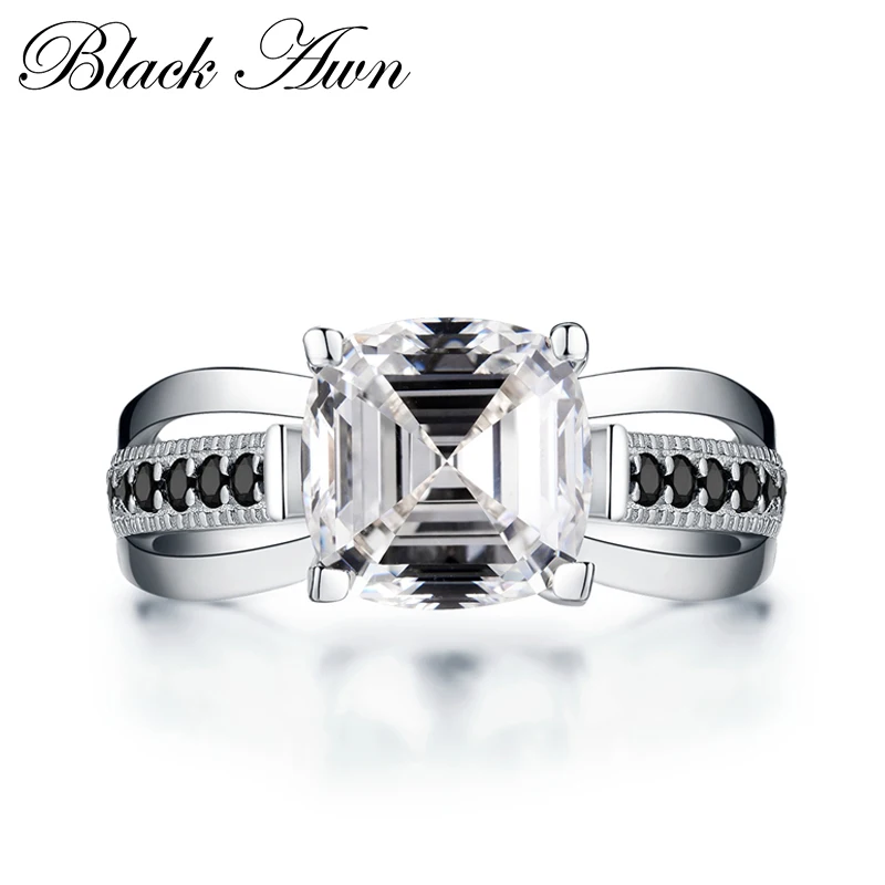 

Anillos Mujer Neo-Gothic 3.5g 925 Sterling Silver Jewelry Trendy Wedding Rings for Women Engagement Ring Bague Femme Bijoux C136