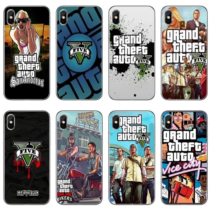 GTA 5 Grand Theft мультфильм для Samsung Galaxy J8 J6 J5 J4 J3 J2 Plus Prime pro 2016 2017 2018 чехол мягкий телефона