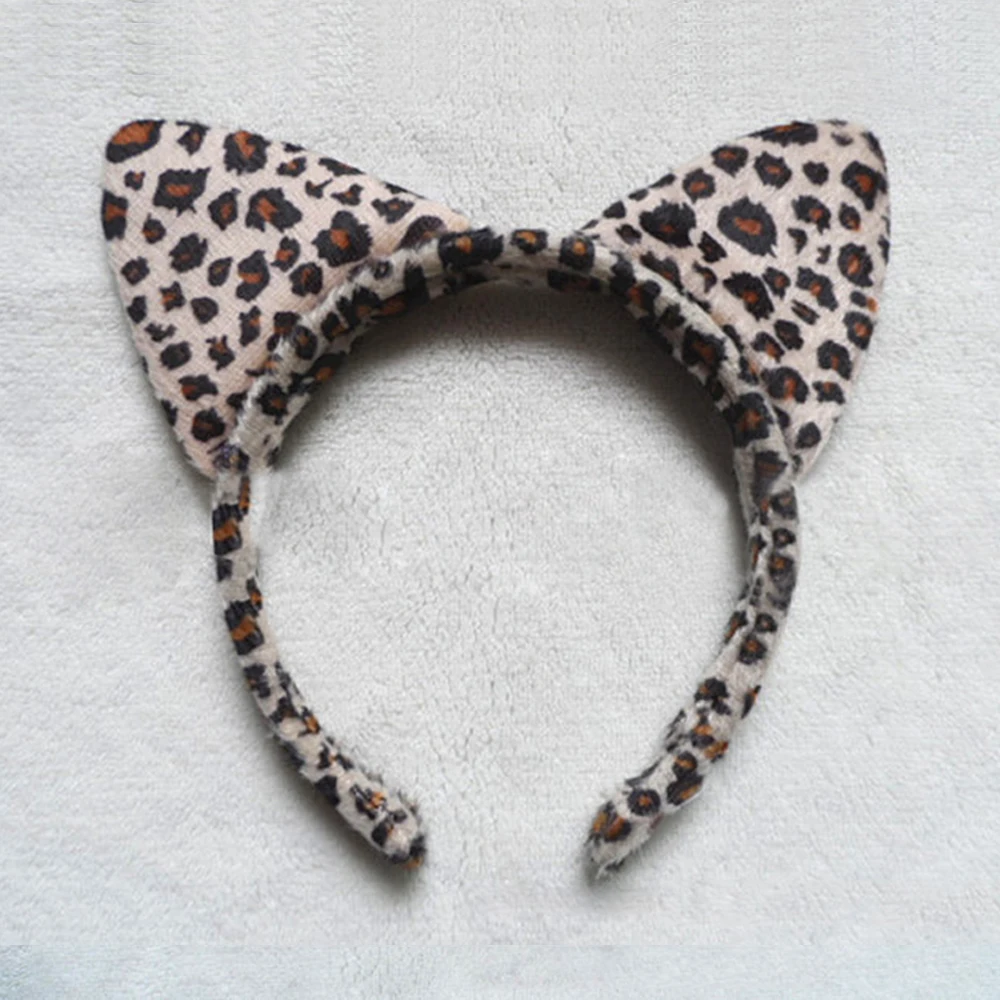 Для маленьких девочек кошачьи уши Тигр Леопард Лук Hairband детская лента для волос