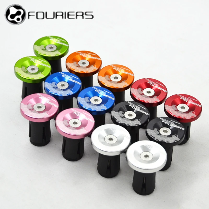 

Fouriers MTB Bicycle Handlebar Ends Expanding Plugs CNC Alloy + Plastic Cap Kit Fit Inner Size 17mm to 21mm bicycle grip plug