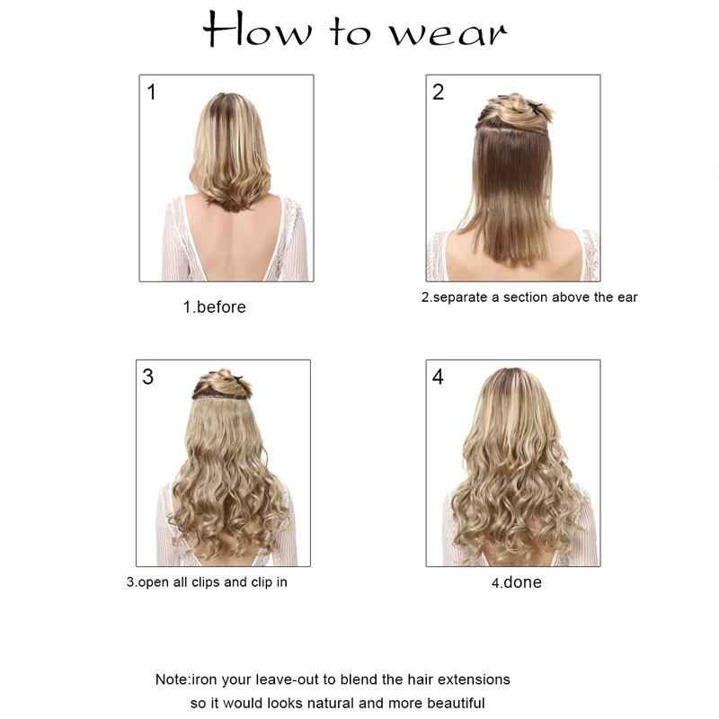 SARLA Ombre Long Clip In Hair Extensions Wavy Synthetic High Temperature Hairpiece 25 Colors Available Free Shipping 888 SARLA Ombre Long Clip In Hair Extensions Wavy Synthetic High Temperature Hairpiece 25 Colors Available Free Shipping 888