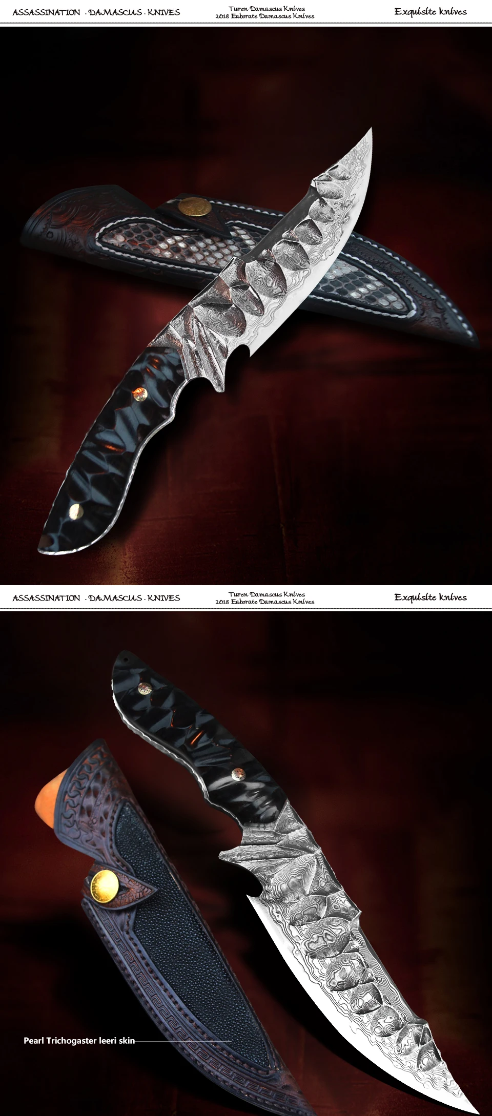 TUREN-Дамасская сталь фиксированная деревянная ручка ножа VG10 высокая твердость прямой нож открытый выживания охотничий инструмент коллекция подарков