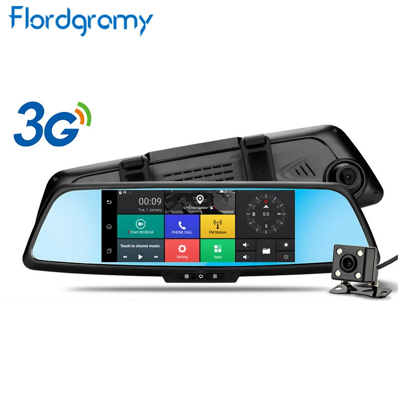 imágenes para Flordgramy 7 "3G Cámara Del Coche Android 5.0 Navegación GPS Del Coche DVR Grabador de Vídeo 1080 P DVR de Automóviles Espejo Dash cam imágenes para Flordgramy 7 "3G Cámara Del Coche Android 5.0 Navegación GPS Del Coche DVR Grabador de Vídeo 1080 P DVR de Automóviles Espejo Dash cam
