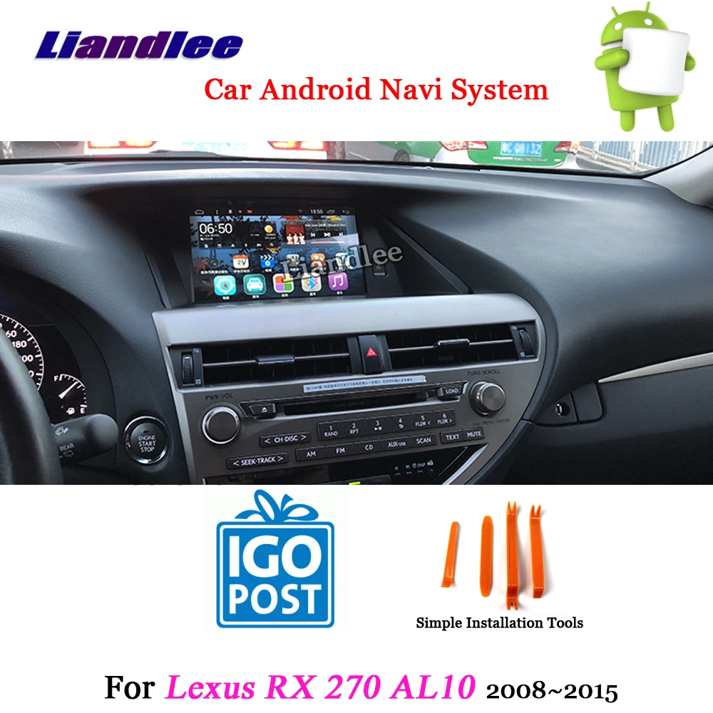 Top Liandlee Car Android System For Lexus RX 350 RX350 AL10 2008~2015 Radio Stereo Carplay GPS Wifi Navi MAP Navigation Multimedia 5