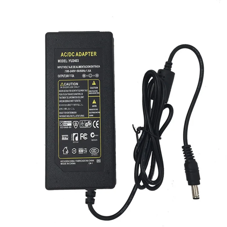 10 шт./Лот AC 100 240 В в DC 24 1A 2A 3A 4A 5A 24W 48W 72W 96W 120W адаптер питания вилка US EU Тип вилки|adapter