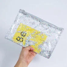 PVC Transparent Women Cosmetic Bag Pretty Quicksand Make Up Beauty Portable Organizer Bag Storage Clutch Zipper Make Up Case PVC Transparent Women Cosmetic Bag Pretty Quicksand Make Up Beauty Portable Organizer Bag Storage Clutch Zipper Make Up Case