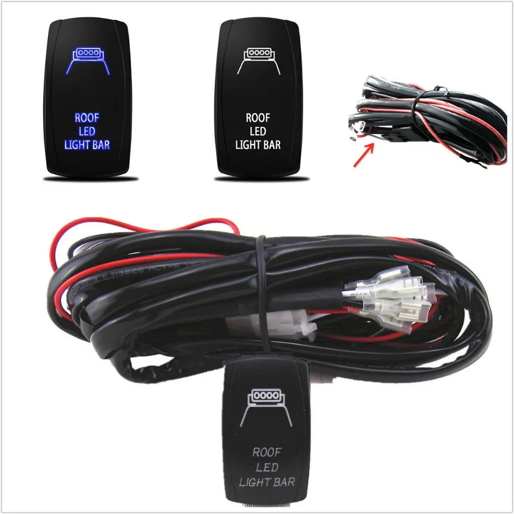 12V-24V Roof LED Light Bar Wiring Harness Relay ON-OFF Laser Rocker Switch Kit | Автомобили и мотоциклы