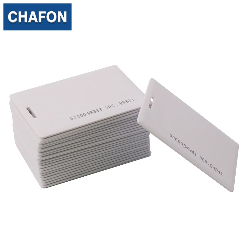 CHAFON 100 шт 40 см 125 кГц RFID Карточки плотные TK4100 идентификационная смарт-карта приближения 1,8 мм карты контроля доступа по отпечаткам карты для Управление персоналом