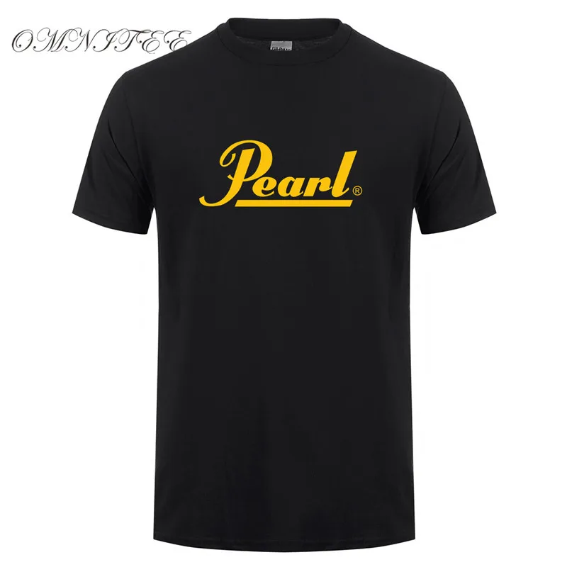 

Drums Brand Men T Shirts Summer New Pearl T Shirt O-neck Short Sleeve Cotton Music T-shirtsTop Tees XS-3XL Men Clothing OT-367