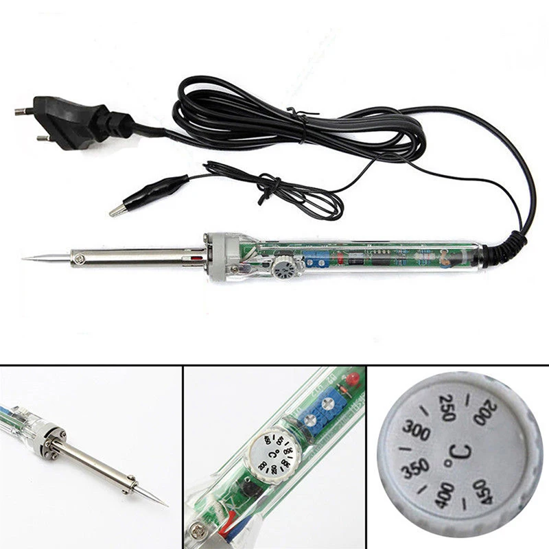 1pc 220V Heat Gun Welding Adjustable Electric Temperature Soldering Iron Tool 60W Wholesale