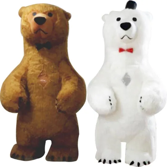 Пушистый надувной костюм полярного медведя костюм для детей возрастом от 3 месяцев для рекламы, индивидуальный Подгон, для взрослых, для свадьбы костюм талисмана костюм животного