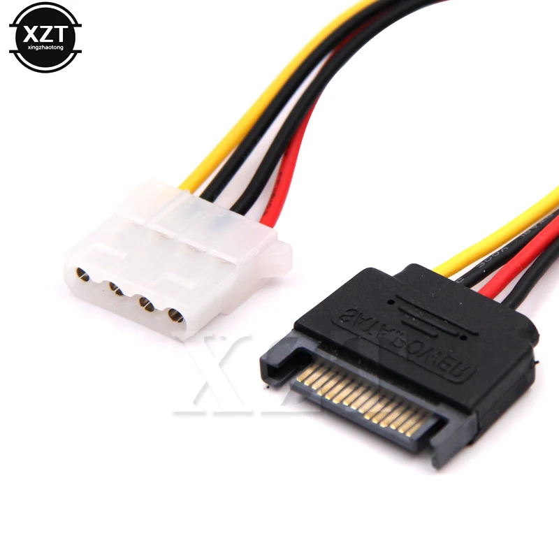 2 шт. 15 Pin SATA мужчин до 4 Pin Molex Женский IDE HDD Мощность жесткий диск кабель Nov4 mosunx