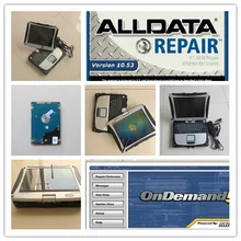 alldata and mitchell software installed in laptop all data 10.53 with 1tb hdd cf19 toughbook windows 7 ready to use