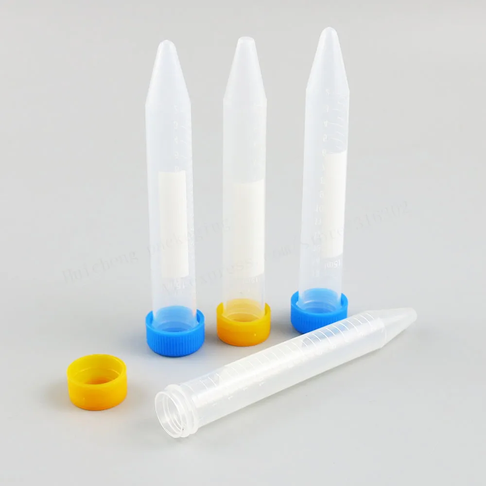 50 X 15ml test plastic tube 15cc Graduated centrifuge tube Plastic