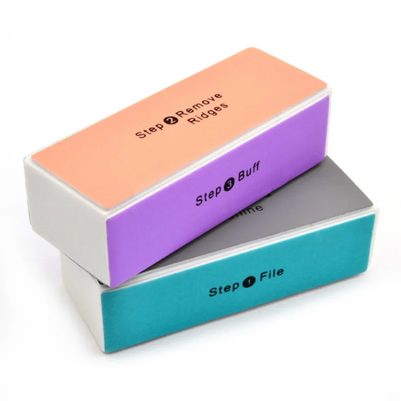 Professional Colorful 4 Way Nail File Buffer Polishing Block Sanding