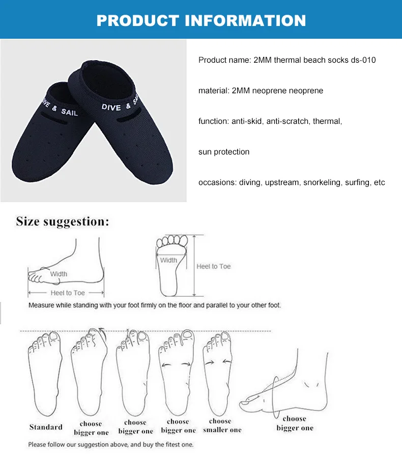 1 (6)3mm Water Sports Diving Socks Anti Skid Beach Shoes's Swimming Surfing Neoprene Socks Adult Diving Boots Wet Suit Socks Shoes